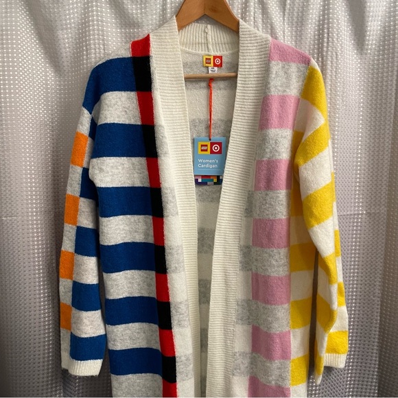 Lego X Target Collaboration Color Block Duster Cardigan NWT XS - Picture 9 of 10